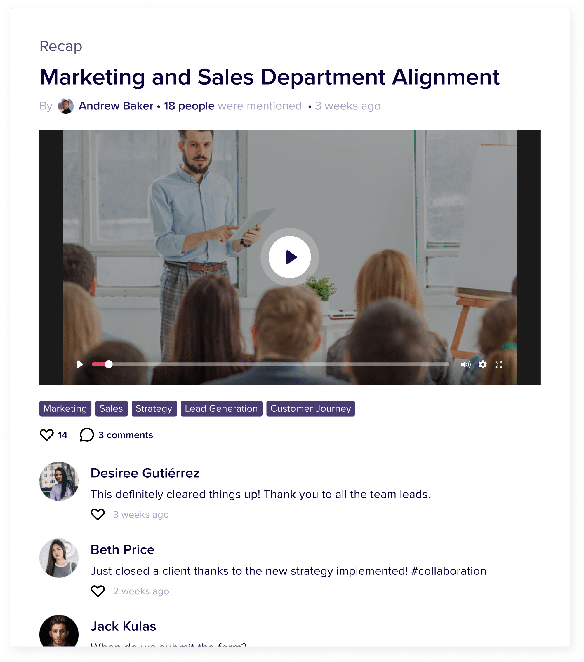 marketing and sales department alignment featured video