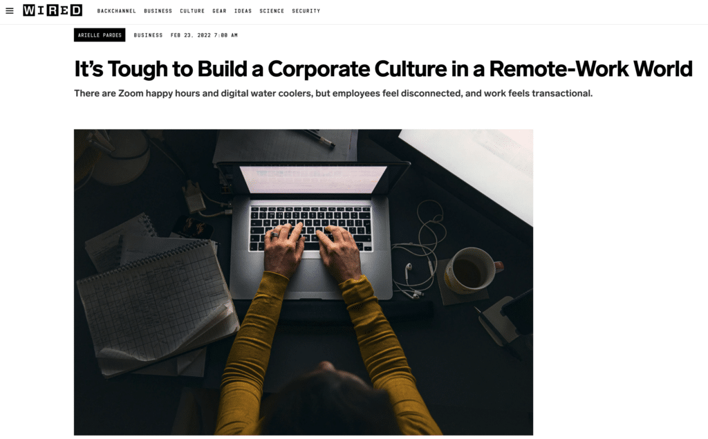 WIRED on corporate culture